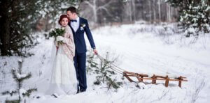 Wedding photos winter