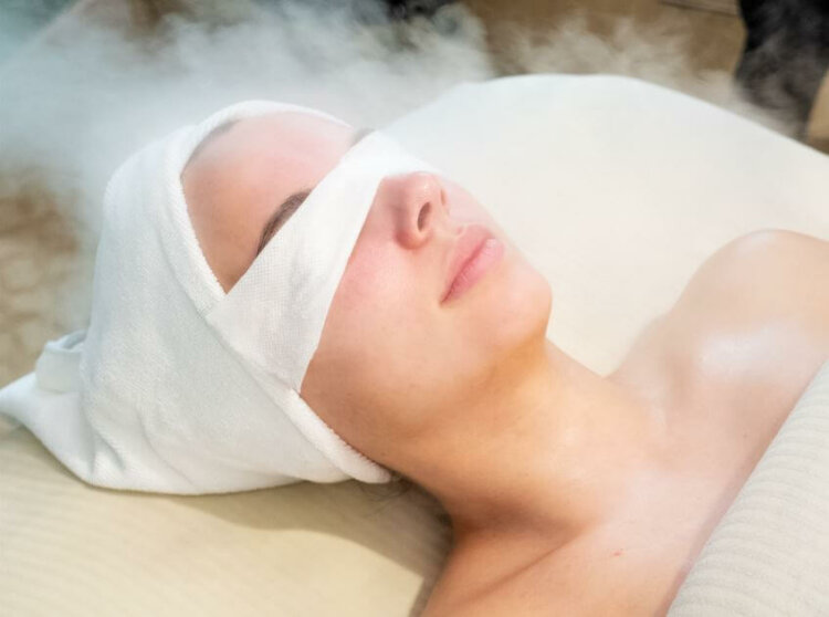 Girl getting a facial