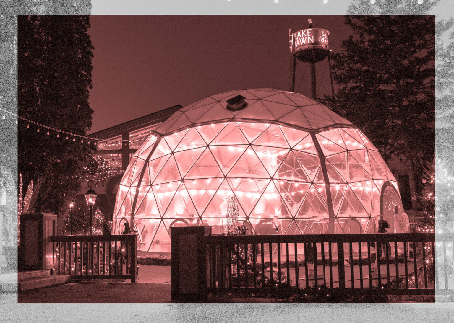 Big red igloo at Lake Lawn Resort.