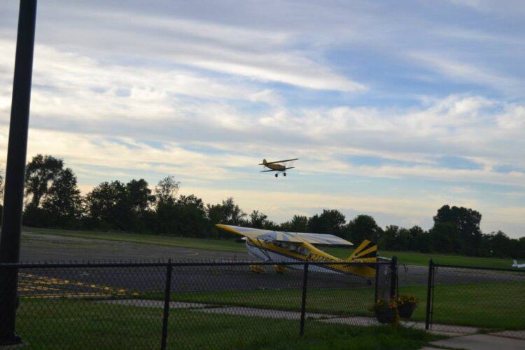 plane landing at Lake Lawn Resort Airport