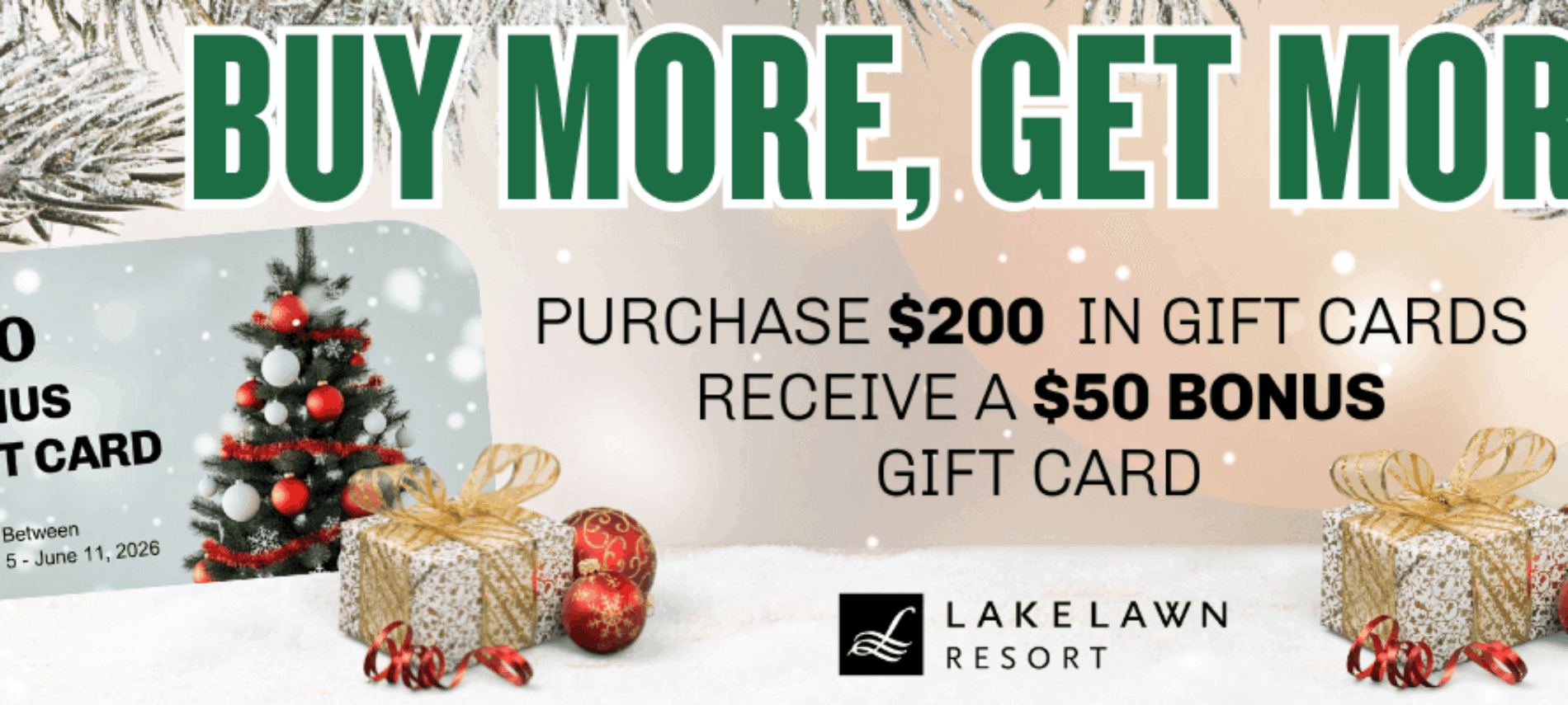 Give the Gift of Lake Lawn Resort
